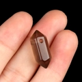 Smoky brown hexagonal crystal quartz pendant with top-drilled hole for DIY jewelry - Smoky Quartz