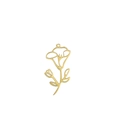 Golden 18k plated stainless steel pendant with elegant floral hollow out design - Morning Glory / Gold