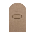 Detail of a brown knitted balaclava showing fine knit texture and eye opening design - One Size / Khaki