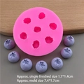 7-cavity pink silicone mold for realistic blueberry shaped chocolate and fondant DIY - Silicone / XL Size 7-hole Blueberry Mold