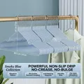 Non-slip misty blue metal clothes hanger with 40.5cm width and anti-slip coating - Nordic Blue (Standard 40g)