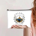 Velaris City of Starlight canvas makeup bag with black zipper and celestial mountain print - Velaris City of Starlight Literature Style (jiayingpbb0143)