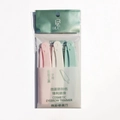 Three-piece set of foldable safety eyebrow trimmers in pink, white, and light blue colors - 3pcs Mixed Color Simple Pack