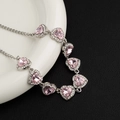 9 Pink Hearts Necklace
