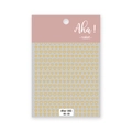 Adhesive nail art sticker with hollow silver heart patterns in original packaging - Heart Series / Gold