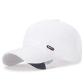 White quick-dry mesh baseball cap with breathable polyester and sporty side labels - Adjustable / White