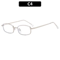 Occhiali C4 in metallo argento a montatura piccola con design minimalista leggero - Argento