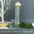 Pink jellyfish Christmas ornament with pearls and sequins, size 35x7.5cm, 54g weight - Model 14-Pink White Pearly Jellyfish