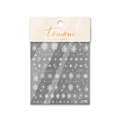 Japanese style white snowflake nail art stickers with ultra-thin texture by Tomoni - Crystal Snowflake (to2483)