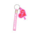 Portachiavi rosa a cuore con cinturino in silicone 'I LOVE YOU' e ciondolo a cuore - Freccia del Cuore Rosa (Stile 3)
