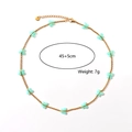 Collana in acciaio inossidabile placcata oro 18K con farfalle blu lunga 45+5cm - Collana con Farfalla Lavanda (N723)