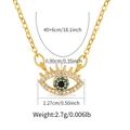 18K vergoldete Evil-Eye-Halskette mit Zirkonia und detaillierten Größenangaben - KN0388-2-Gold Winziges Böses Auge