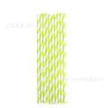 Set of 10 yellow and white striped paper straws for bee themed birthday party - Paper Straws 10PCS