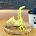 Creative yellow musical saxophone shaped keychain with a cute bunny design accessory - Rabbit Style / Yellow