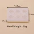 Moule en silicone blanc avec 6 roses pour décoration de gâteaux et pâtisserie DIY - Petit