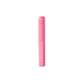 Pink professional hairdressing tail comb with fine teeth and ergonomic hollow handle - Rose Red