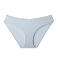 Seamless light blue ice silk panties with low-waist elastic comfort and smooth finish - Blue Grey