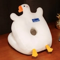 Weißes Gänse-Plüschkissen für den Mittagsschlaf mit Atemloch und Sweet-Stickerei - Eisseide V-förmiges Mittagsschlafkissen - Weiße Gans