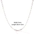 3mm rose gold paperclip chain necklace, 36cm length with a 5cm adjustable extender - 3mm Paperclip Chain / Rose Gold/3mm Width/36+5cm Length