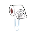 Funny paper roll decorative white metal bookmark paperclip with creative cartoon design - 4112-22 Toilet Paper Roll