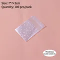 Frosted self-adhesive bag with white dots for cookies and jewelry 7x7cm 100 pack - Frosted White Polka Dot 7*7+3cm (100pcs/Pack)