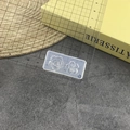 Translucent silicone nail art mold with rose and flower designs, scale ruler shown - #167 Flower