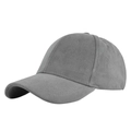 Detail van grijze fleece baseballpet met focus op de stofstructuur en stiksels - Verstelbaar 54-59 / Grijs