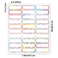 Schema delle dimensioni per 30 etichette adesive impermeabili con misure dettagliate - Tipo C - Motivi Colorati (P13) / 30 Pezzi/Foglio