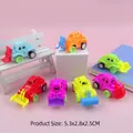 Set of colorful mini plastic construction vehicle toys in seven vibrant assorted colors - Pull-back Colorful Construction Vehicle