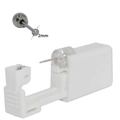 Einweg-Ohrlochstechwerkzeug mit 2mm Zirkonia-Stecker aus 316L Edelstahl-Finish - Stahlfarbe 2mm Weißer Zirkonia