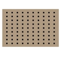 Modern French retro area rug in deep khaki with square geometric matrix pattern - Shanghai Flower Hall (No Texture)