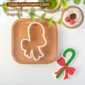 Christmas cane fondant cookie cutter, white plastic material, size 7.3x10cm for DIY baking - Cane Cutter