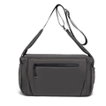 Waterproof dark grey crossbody bag in durable nylon with multiple functional pockets - Polar Gray