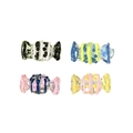 Detailed view of striped glass candy beads in various colors for DIY jewelry making - Multicolor