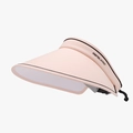Light pink ice silk foldable sun visor for women with wide brim and adjustable strap - Adjustable / Pink