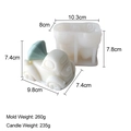 Diamond car shaped silicone candle mold with 260g weight and detailed dimensions - Diamond Car J-0282
