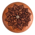 Lame-Messer aus Palisanderholz für Brot mit graviertem Mandala-Muster-Design - Muster 16 Hexagramm + 5 Klingen