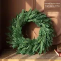 Green PE mixed pine Christmas wreath 50cm diameter 0.75kg indoor festive decoration - 50cm Mixed Leaf Wreath-Green / Diameter approx 50cm