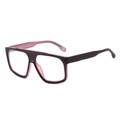 Fashion futuristic oversized sunglasses with deep purple and light pink frames - Purple Frame