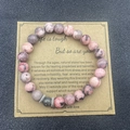 Pink Zebra Flash Stone With Card