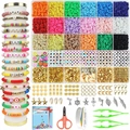 Detailliertes DIY Armband-Set mit 24-Farben Tonperlen, Zubehör, Werkzeug und Geschenkbox - Set 1