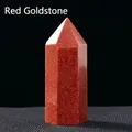 Polished red goldstone crystal obelisk point with sparkling metallic glitters - Red Goldstone / Single Point 4-5cm