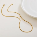 Elegant 18K gold plated curb chain necklace with secure lobster clasp and extension - Curb Chain / Gold