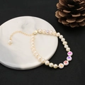 Elegant natural pearl bracelet with 18k gold plating and LOVE letter charms - LOVE Letter Freshwater Pearl Bracelet