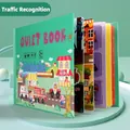 Transportation theme Busy Book for toddlers with interactive vehicle velcro stickers - Traffic Cognition