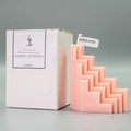 Pink geometric S-shaped soy wax aromatherapy candle with minimalist gift box packaging - Regular Step / 10x10x5cm Box / Pink