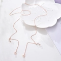 Rose gold chain with crystal triangle pendant for glasses and face masks - Triangle / Rose Gold