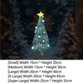 Watercolor Christmas tree window sticker showing size chart from 20cm to 55cm height - Watercolor Tree 1 / 10x20cm