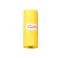 Biodegradable dog waste bags roll in bright yellow color with direction arrow sticker - Solid Color Standard Style / Yellow
