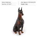 Realistic sitting black and tan Doberman Pinscher model figurine for home decor - Sitting Doberman Pinscher (PL127-1477)